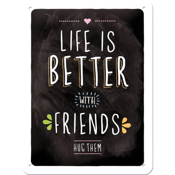 Nostalgic-Art Small Life is Better with Friends Sign