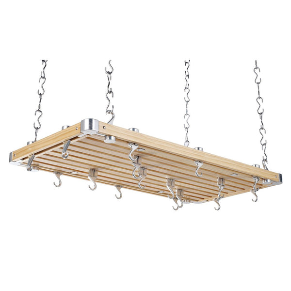 Hahn Large Rectangular Wooden Ceiling Rack (Natural)