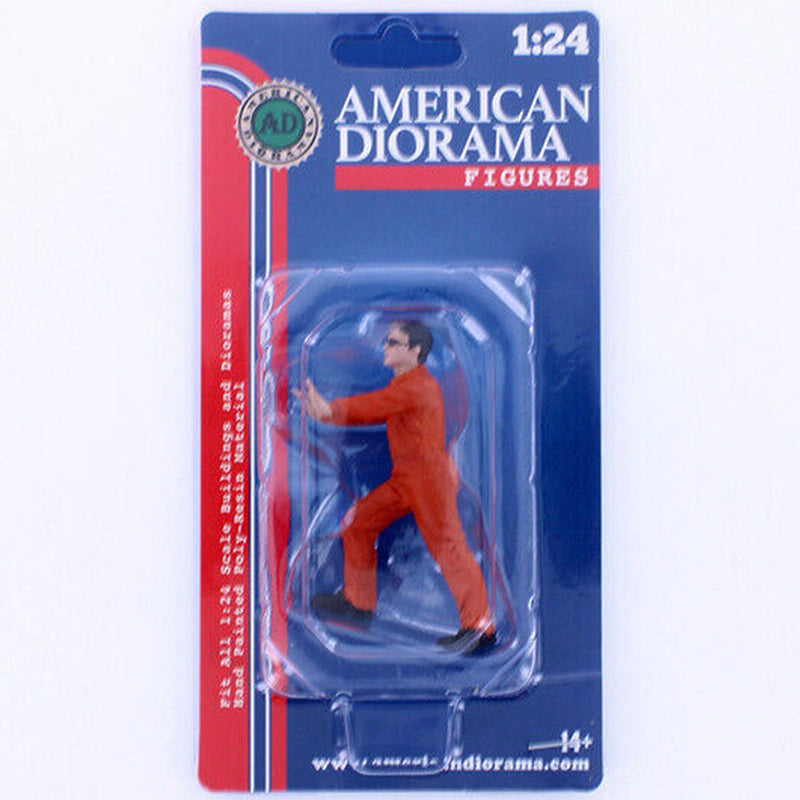  Figura de mecánico en uniforme escala 1:24 (naranja)