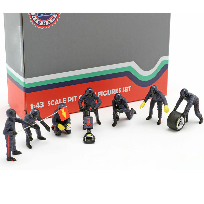  Figura de escala 1:43 de Pit Crew F1 (juego de 7)