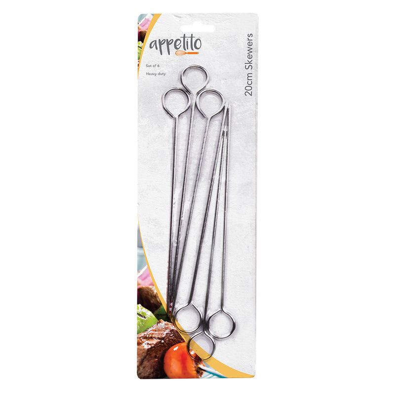  Brochetas Appetito Chrome (Juego de 6)