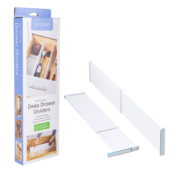 Youcopia Restickable Deep Drawer Dividers (Pack of 2)