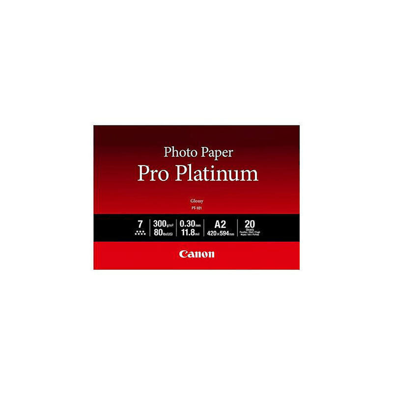 Papel fotográfico de Canon Pro Platinum 20pc