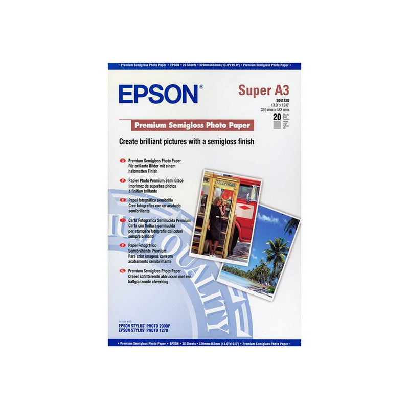 Papel fotográfico semi-Gloss Epson 20pc