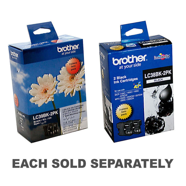 Brother LC38 Cartridge Twin Pack (Black)