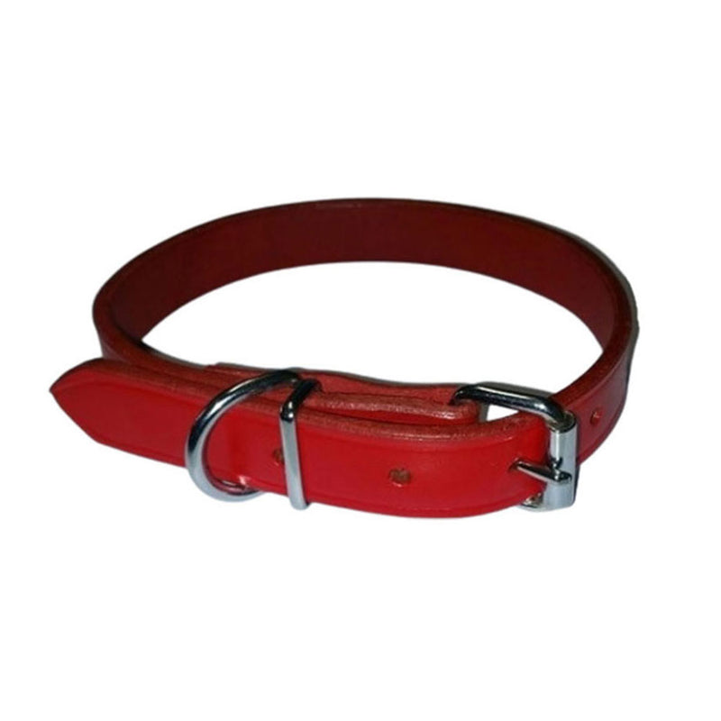 Collar de cuero (rojo)