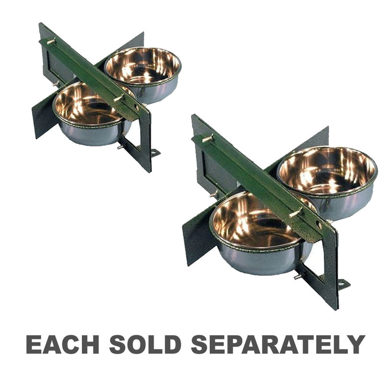 Bird Aviary Metal Revolving Feeder with 2 Cups