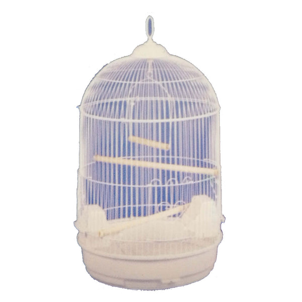 Round Bird Cage Small (White)