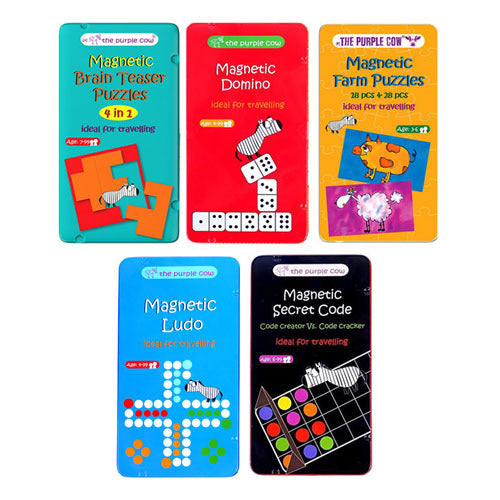 The Purple Cow Magnetic Game in Tin