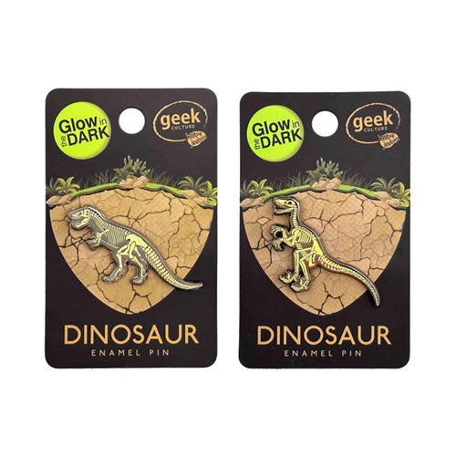 Dinosaur Skeleton Glow Enamel Pin