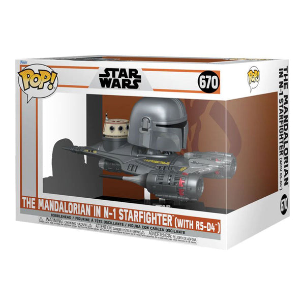 SW Mandalorian in N1 Starfighter & R5-D4 Pop! Vinyl Ride