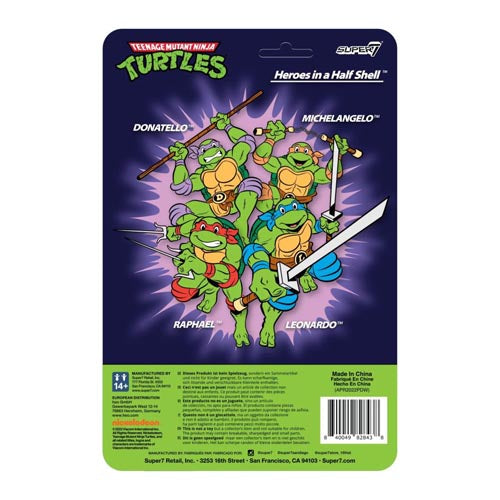 TMNT TV'87 Leonardo Toon Reaction 3.75" Figure