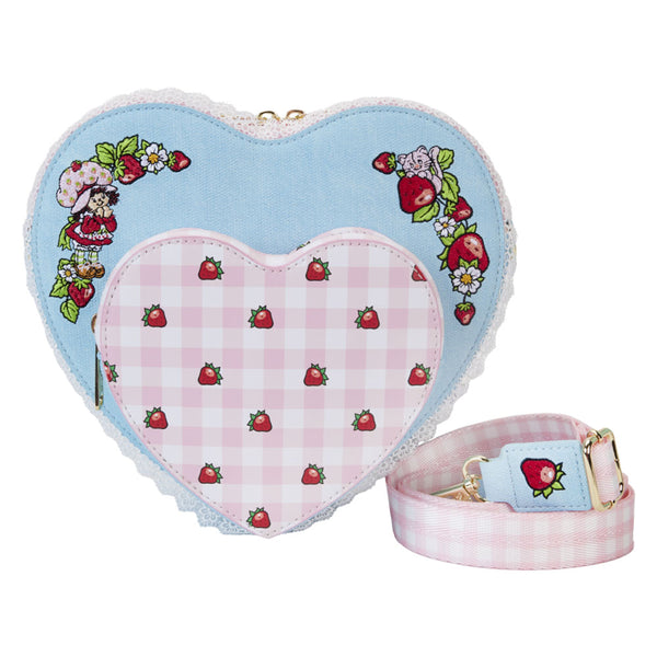 Strawberry Shortcake Denim Heart Crossbody