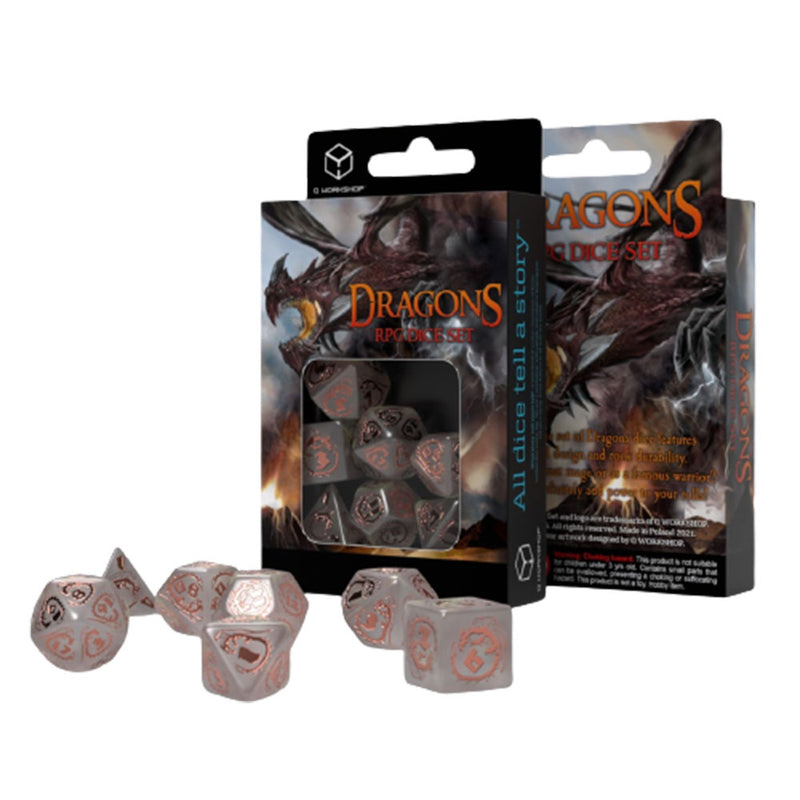 Q Workshop Dragons RPG Dice (conjunto de 7)