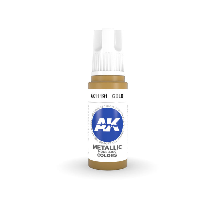 AK Interactive 3Gen Pintura acrílica dorada 17 ml