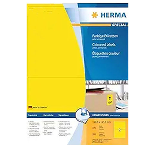 Herma Coloured Labels A4 100pc (199.6x143.5mm)