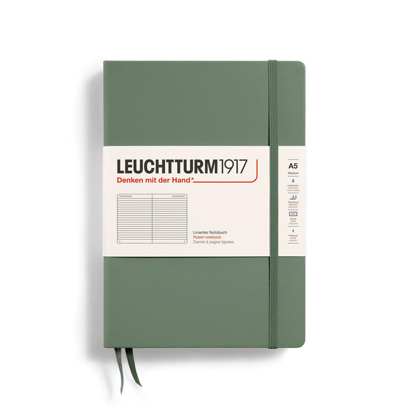 Leuchtturm Hardcover Ruled Notebook A5 (Green)