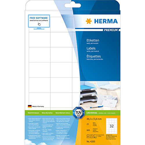 Herma Premium Labels A4 33.8mm 25pc