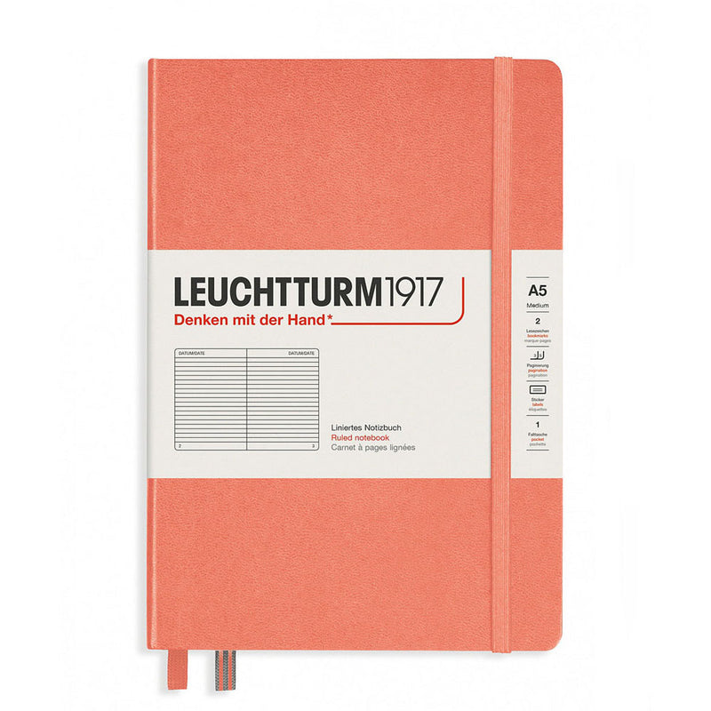 Leuchtturm Hardcover Ruled Notebook A5 (Orange)