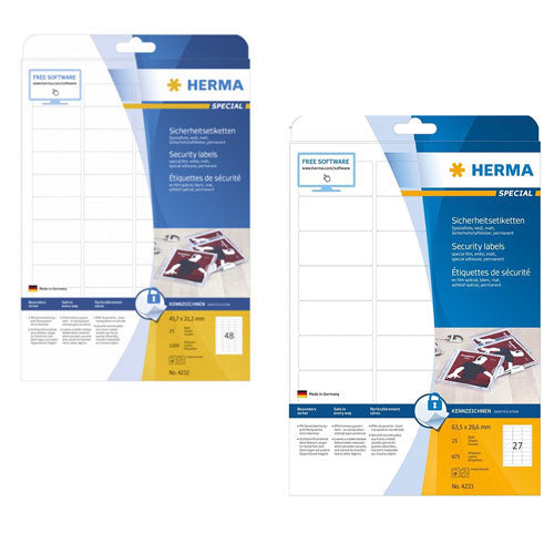 Herma Security Labels A4 25pc