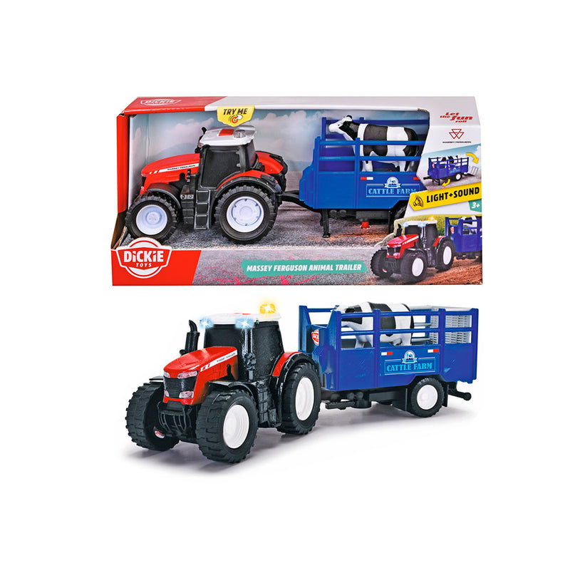 Dickie Toys Massey Ferguson Animal Trailer 26cm