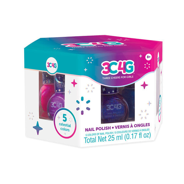 3C4G Celestial Hexagon Nail Polish (Pack of 5)