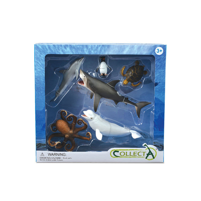  CollectA Set de regalo con figuras de animales marinos (paquete de 6)