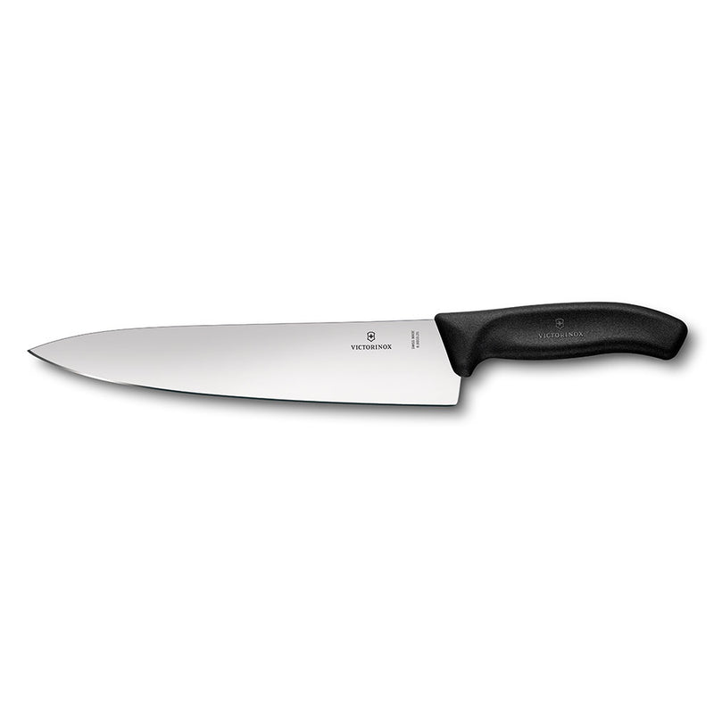  Cuchillo de trinchar clásico de hoja ancha 25 cm (negro)