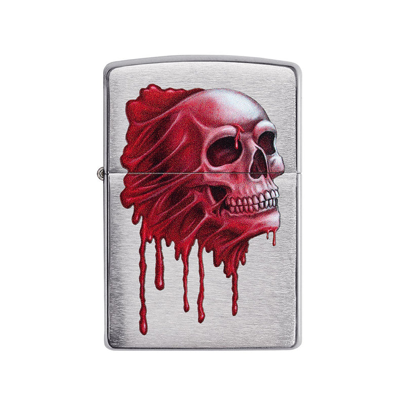  Encendedor Zippo a prueba de viento con diseño de calavera roja