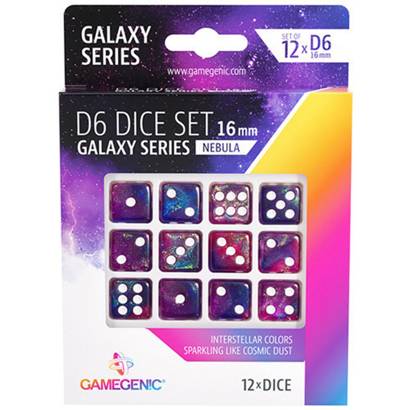  Juego de dados Gamegenic Galaxy Series D6 16 mm (12 piezas)