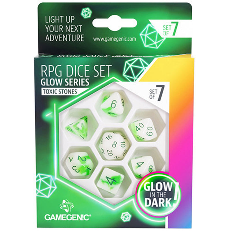  Juego de dados RPG Gamegenic Glow Series 7 piezas