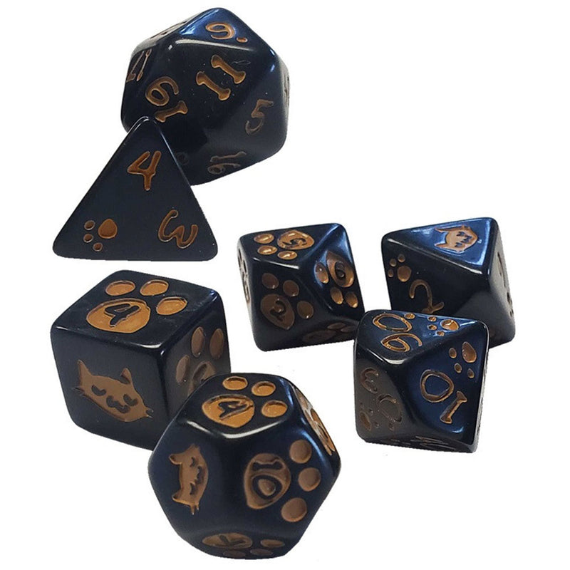  Set Dados Poliédricos Gatito 7uds