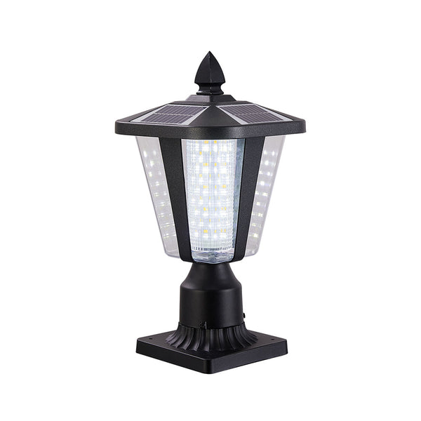 Dimmable Black Solar LED Column Headlights