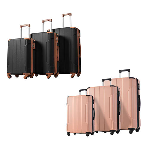 3-Piece Hardshell Spinner Luggage Set w/ TSA Lock