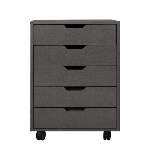 5 Drawers Small Rolling Office File Cabinet