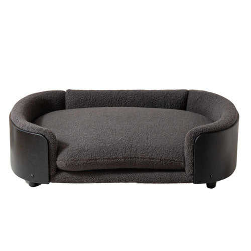 Scandinavian Cashmere Cushion Dog Bed (Dark Grey)