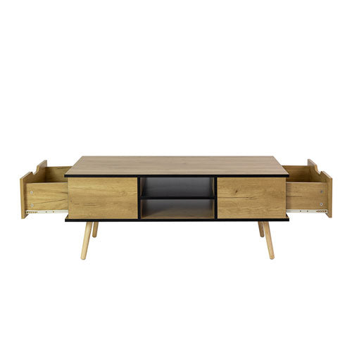 Coffee Table w/ Wooden Legs & Big Storage Space