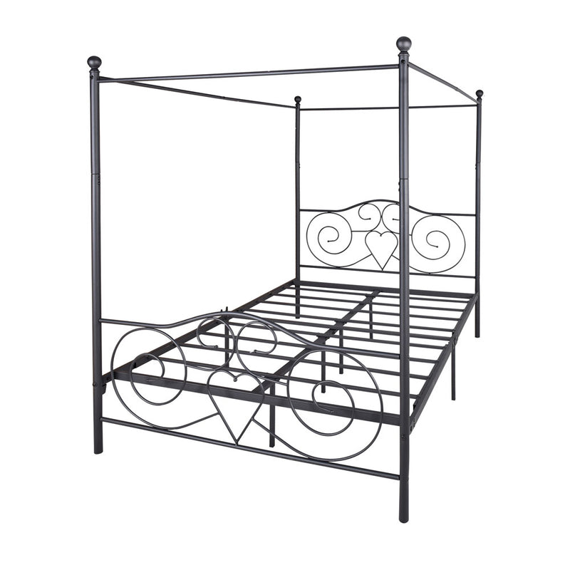 Queen-Sized Canopy Style Bedframe with Head and Foot Board