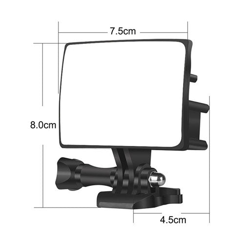 Selfie Vlog Mirror for Gopro Hero 5-9 with Tripod Cold Shoe