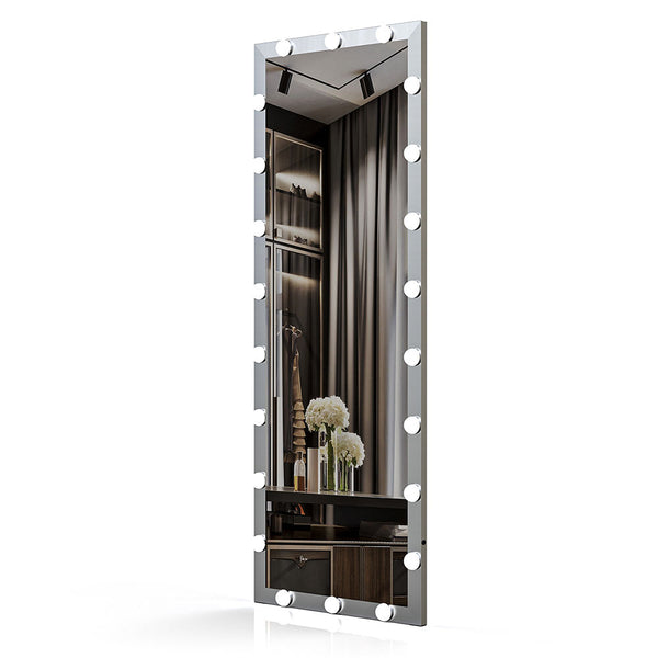 Silver Hollywood Full-Length Lighted Mirror (63x24")