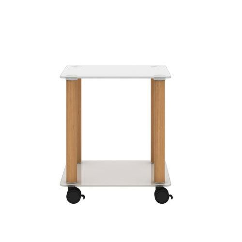 2 Tiers Space Saving Modern Night Stand w/ Shelve