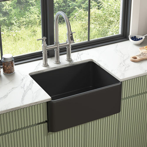 Inch White Farmhouse Sink Deep Kitchen Sink