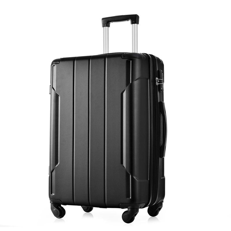 Expandable Spinner Suitcase with Corner Guards 28" (Black)