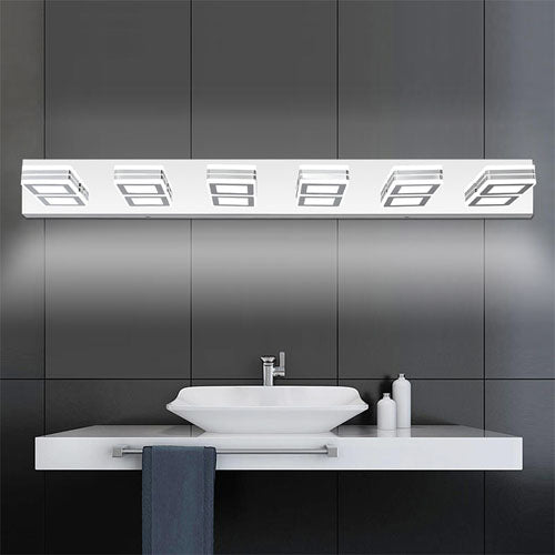 Modern Chrome 6-Light LED Mirror Light