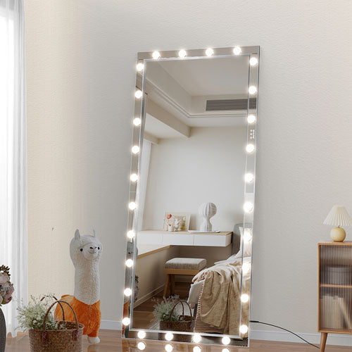 Hollywood LED Vanity Mirror w/ Silver Alumnum Frame (72x36")