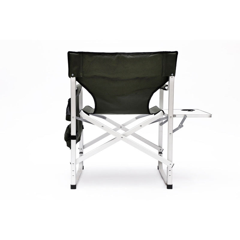 Padded Folding Chair with Side Table & Pockets