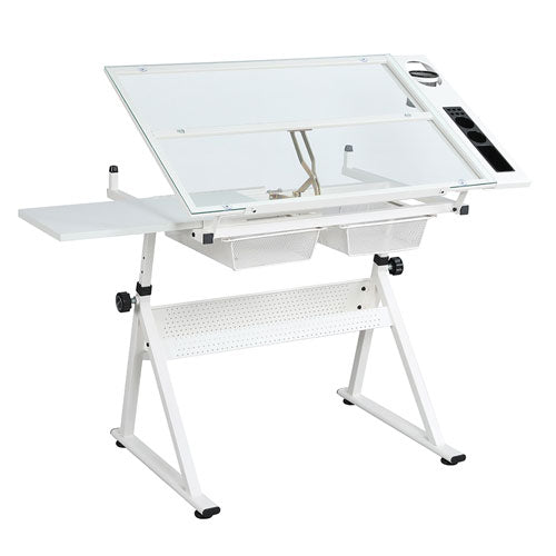 Glass Adjustable Drafting Table