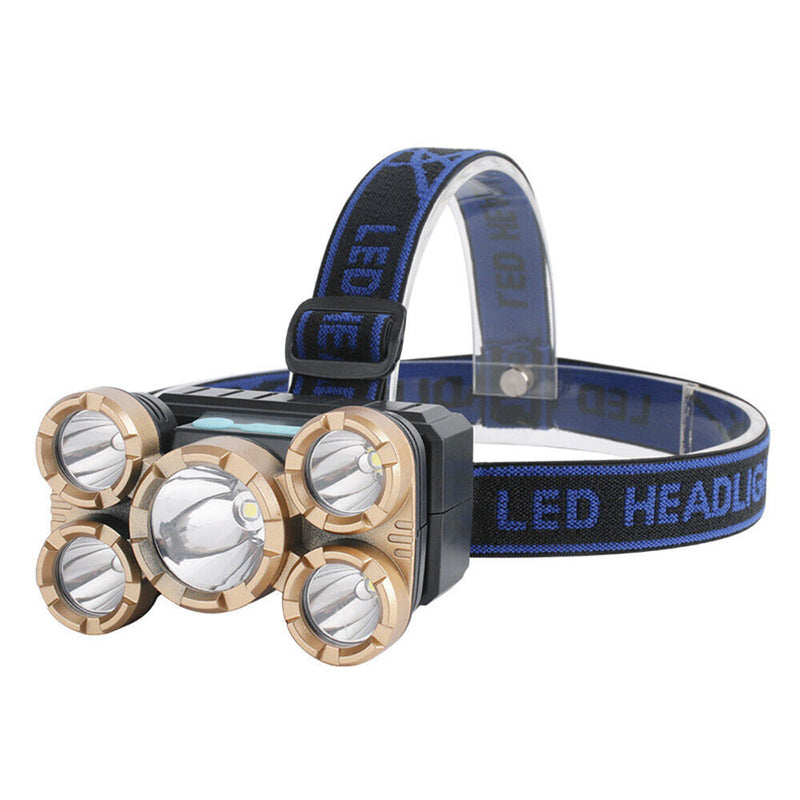 5 LED Headlamp Adjustable Angle with 4 Lighting Modes