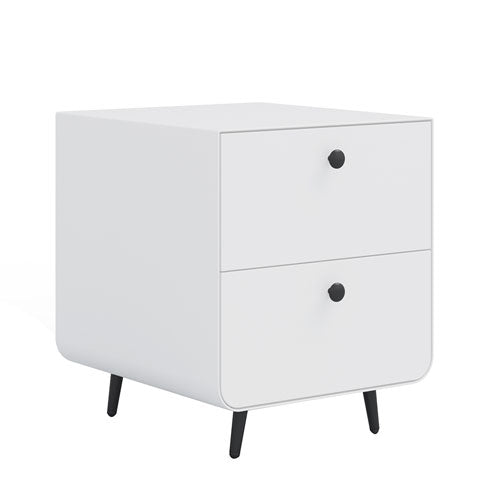 2 Drawers Nordic Bedside Cabinet with Round Handle