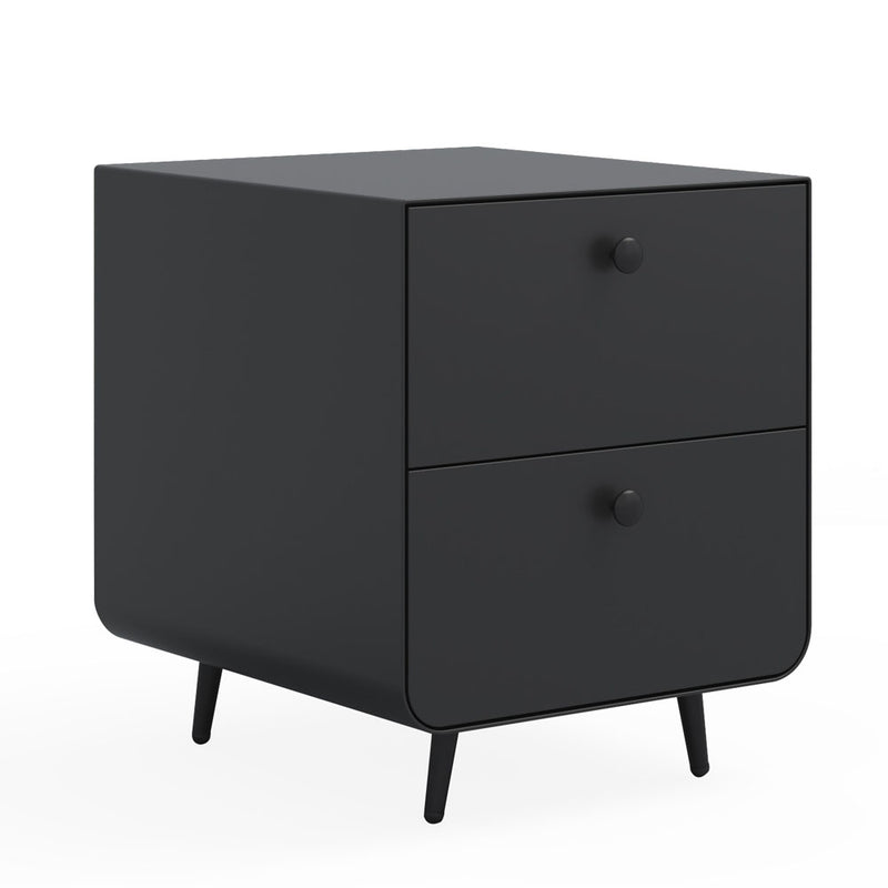 2 Drawers Nordic Bedside Cabinet with Round Handle